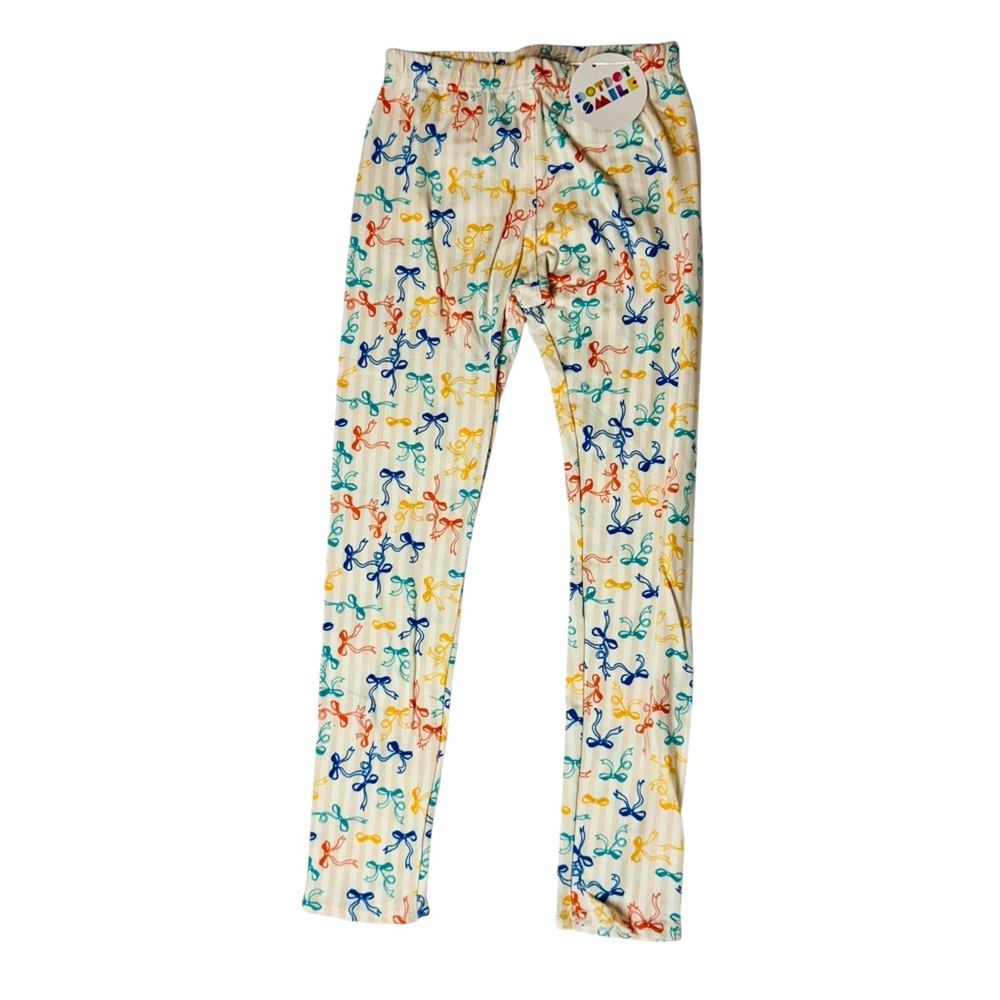 NWT Dot Dot Smile Cream and MultiColor Bow Leggings